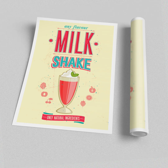Milk Shake - Graphic Art Print on Paper