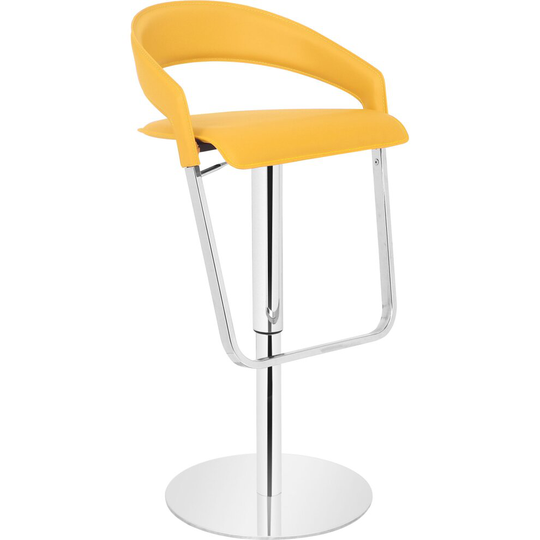 Eleganza Signature Leather Bar Stool Mustard
