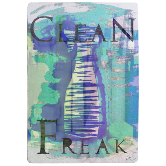 Frazier Clean Freak Designer Shaggy Purple/Green/Black Rug