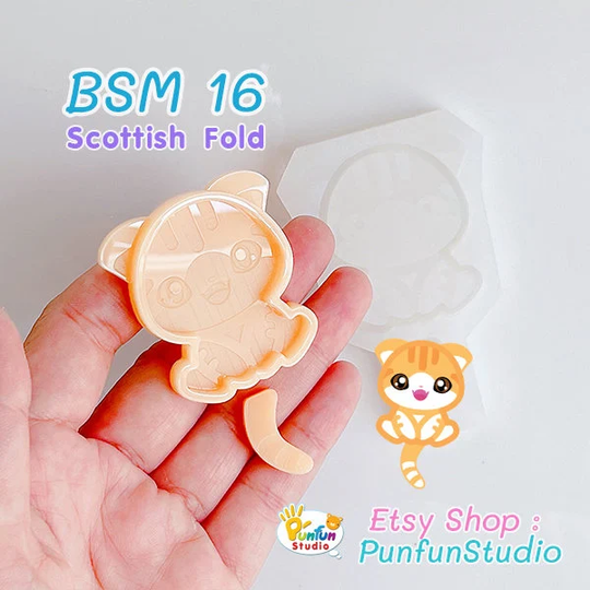 Bsm 16 Scottish Fold Mold/Full Body Shaker + Cover Silicone