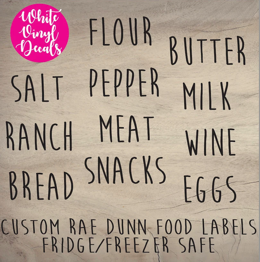 Font Labels, Custom Vinyl Organization Stickers
