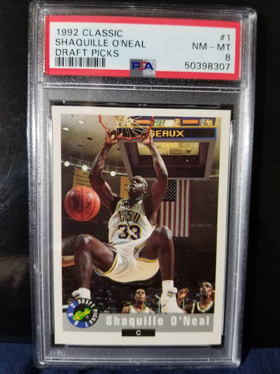Shaquille Oneal Orlando Magic Lakers Heat 4x Nba Champion Mvp Tnt Cohost Rare Psa 8 1992 Classic Draft Picks 1 O'neal 1st Rookie