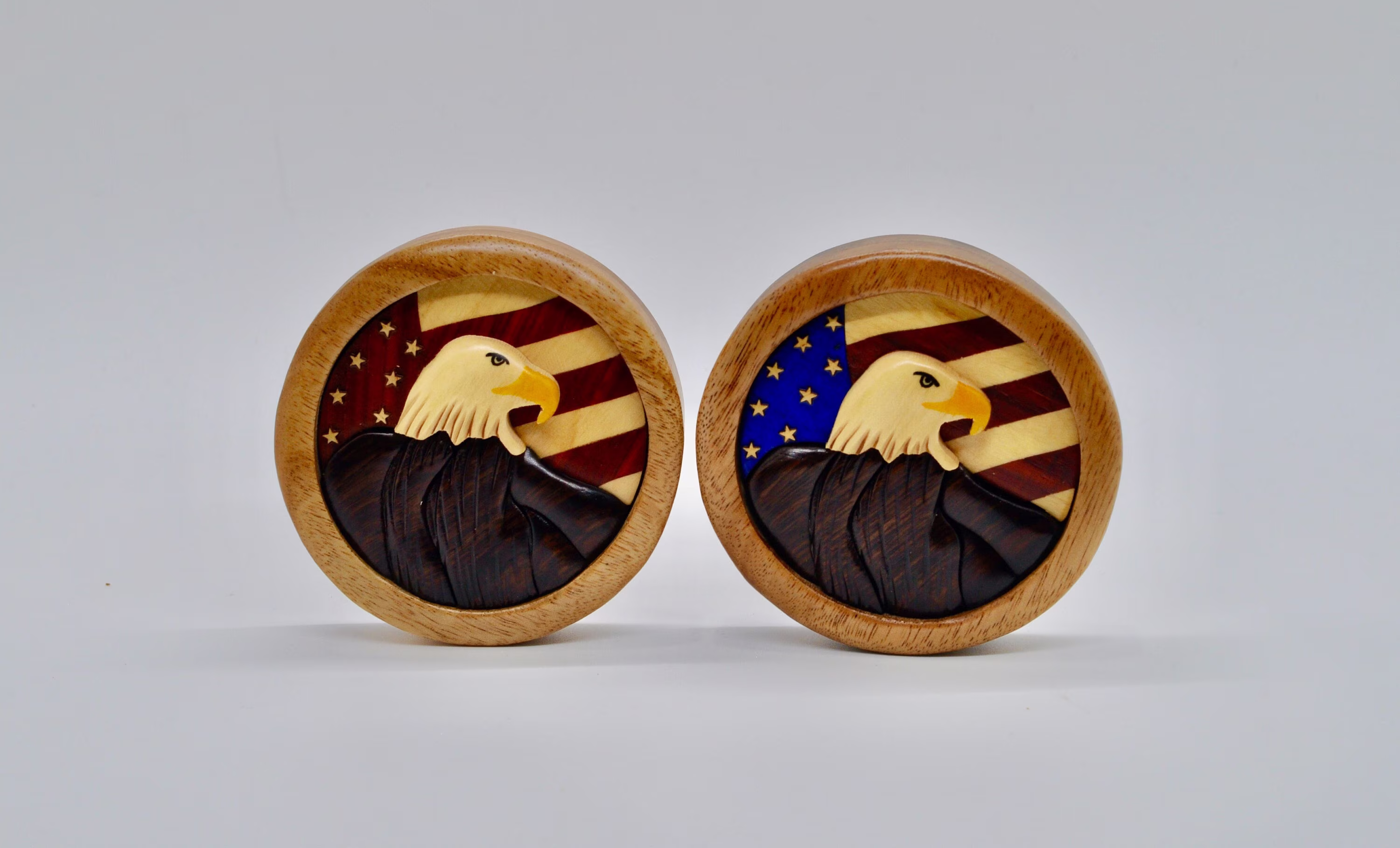 American Eagle Handmade Wooden Fridge Magnet - Pride Us Citizen Gift Eagle & Flag