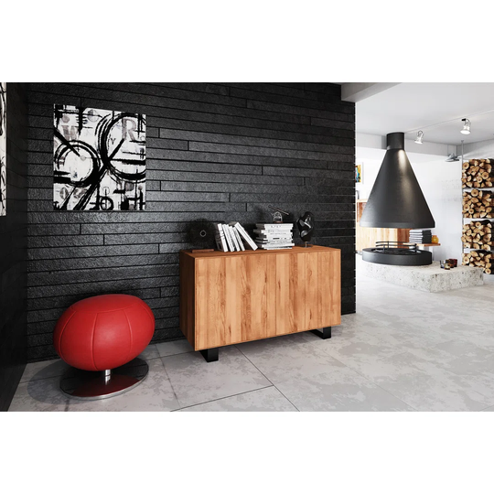Steel 132 Cm Wide Sideboard