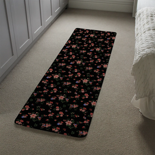 Leis Shaggy Black/Pink Rug