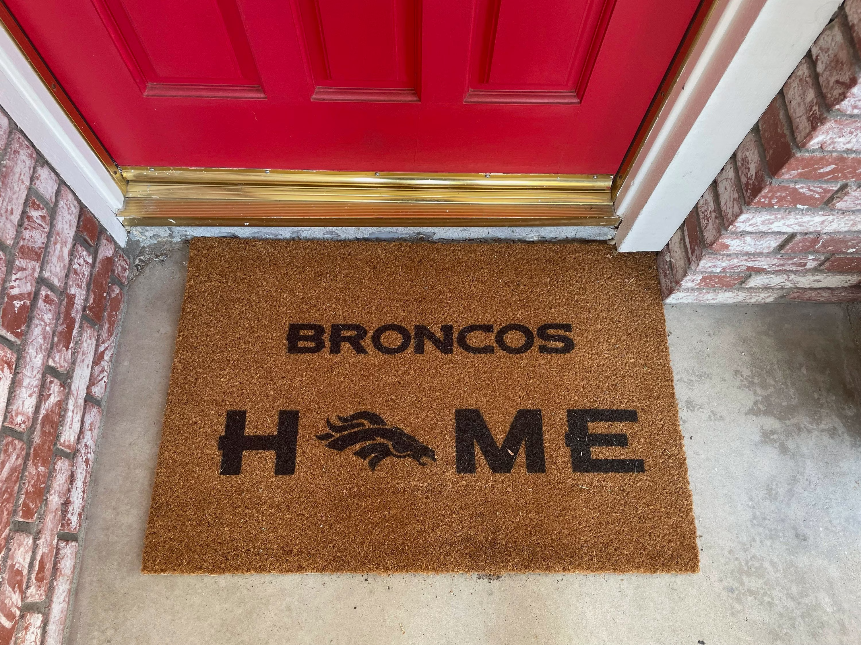 Denver Broncos Door Mat | Welcome Colorado Gift Home Doormat Closing