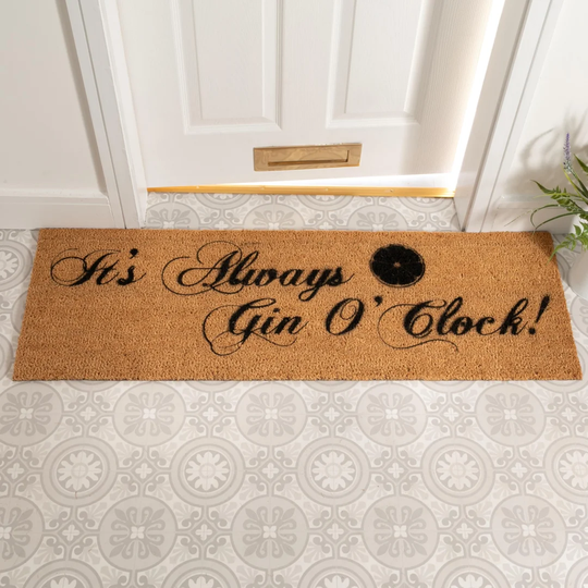 Magnus It's Always Gin O'Clock Doormat