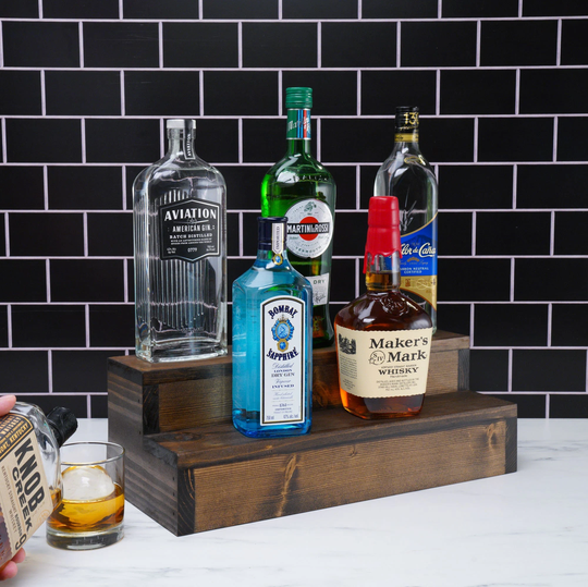 Liquor Bottle Display Shelves - 2 Or 3 Tier 12"- 30