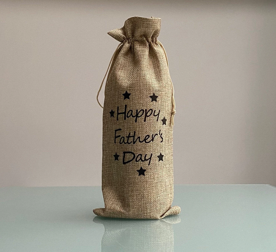 Personalised Wine Bottle Bag - Champagne Fathers Day Gift Tote