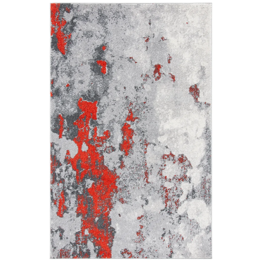 Drury Looped/Hooked Orange Rug