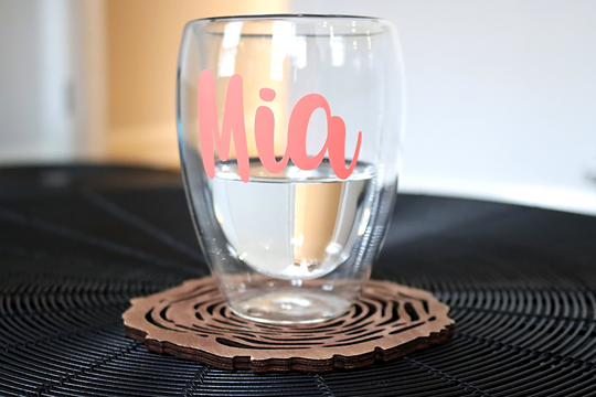 Glass Vinyl Sticker, Custom Name Decal, Personalised Label, Home Organiser Tag