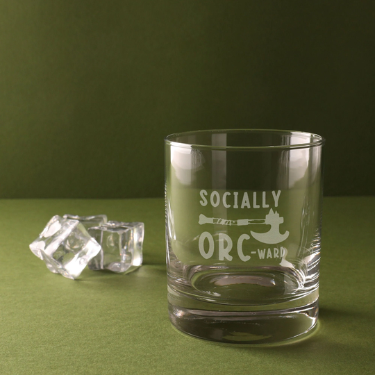 Engraved "Socially Orc-Ward
