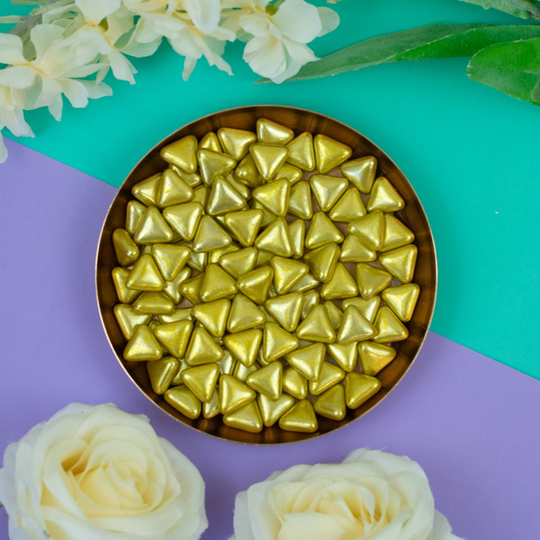 Metallic Gold Triangles Sprinkles Xl