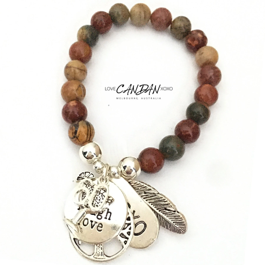 60Th Birthday Gift Mum Auntie Godmother Friendship Charm Bracelet Keepsake Live Laugh Love Angel Feather