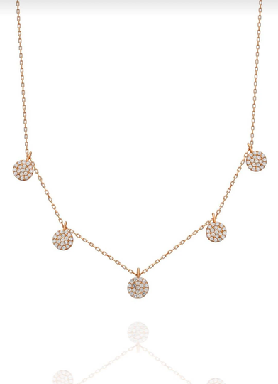 sterling Silver Necklaces For Women/Cubic Zirconia Necklace/Cz Necklace/Dainty Necklace Charms/Bridesmaid Gift