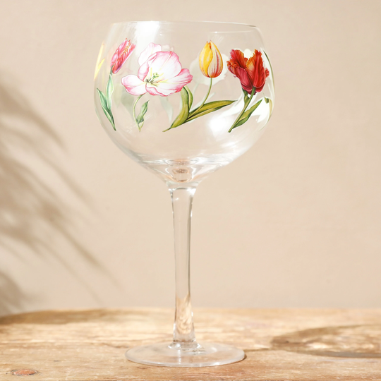 Tulip Balloon Gin Glass Floral Goblet Glassware Barware Cocktail