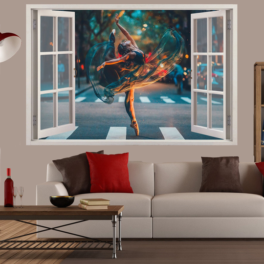 Street Dance Dancer Ballerina Wall Sticker Art Poster Mural Transfer Decal Print Living Room Home Nursery Office Shop Decor Id329