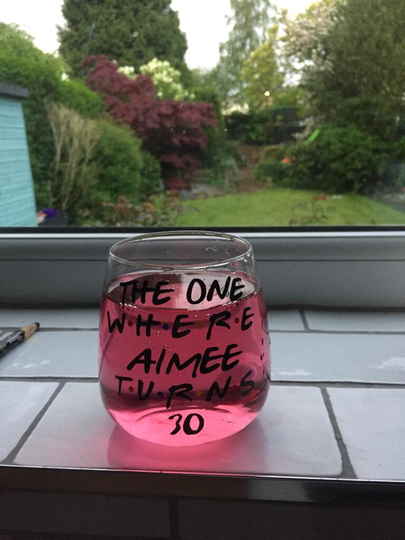 Personalised Friends Theme Glass, Cocktail Wine Gin Birthday Gift, 30Th Birthday, 21st 18Th