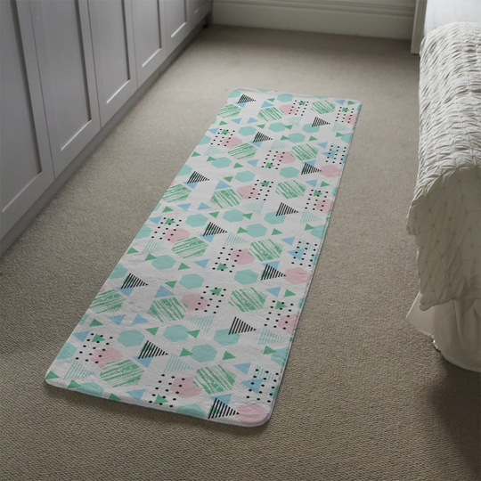 Lannon Designer Shaggy Beige/Blue/Green Rug
