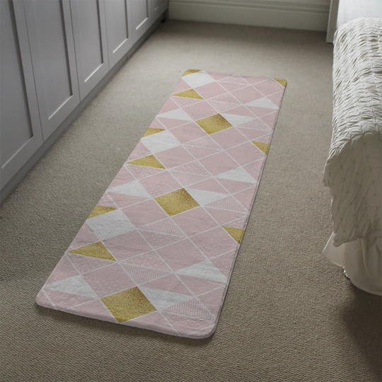 Layfield Designer Shaggy Pink/Yellow Rug