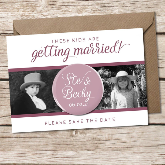 Old Photo Save The Date Magnet