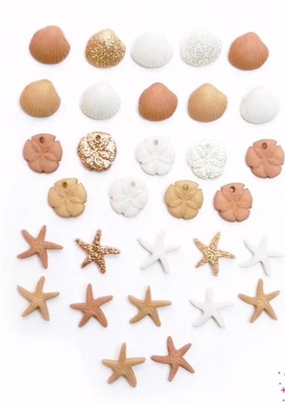 Tiny Seashells Button/Embellishments