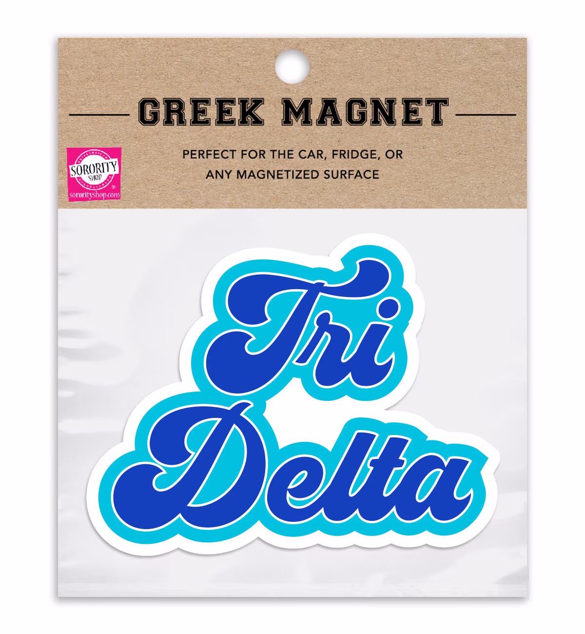 Tri Delta Retro Sorority Car Magnet Set Of 2 Removable No Residue All Weather Magnets
