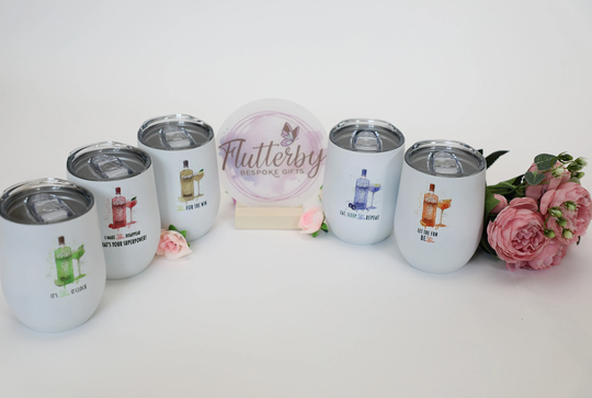 Gin Tumbler, Personalised Gin Glass, Insulated Cup With Lid, Funny Phrases