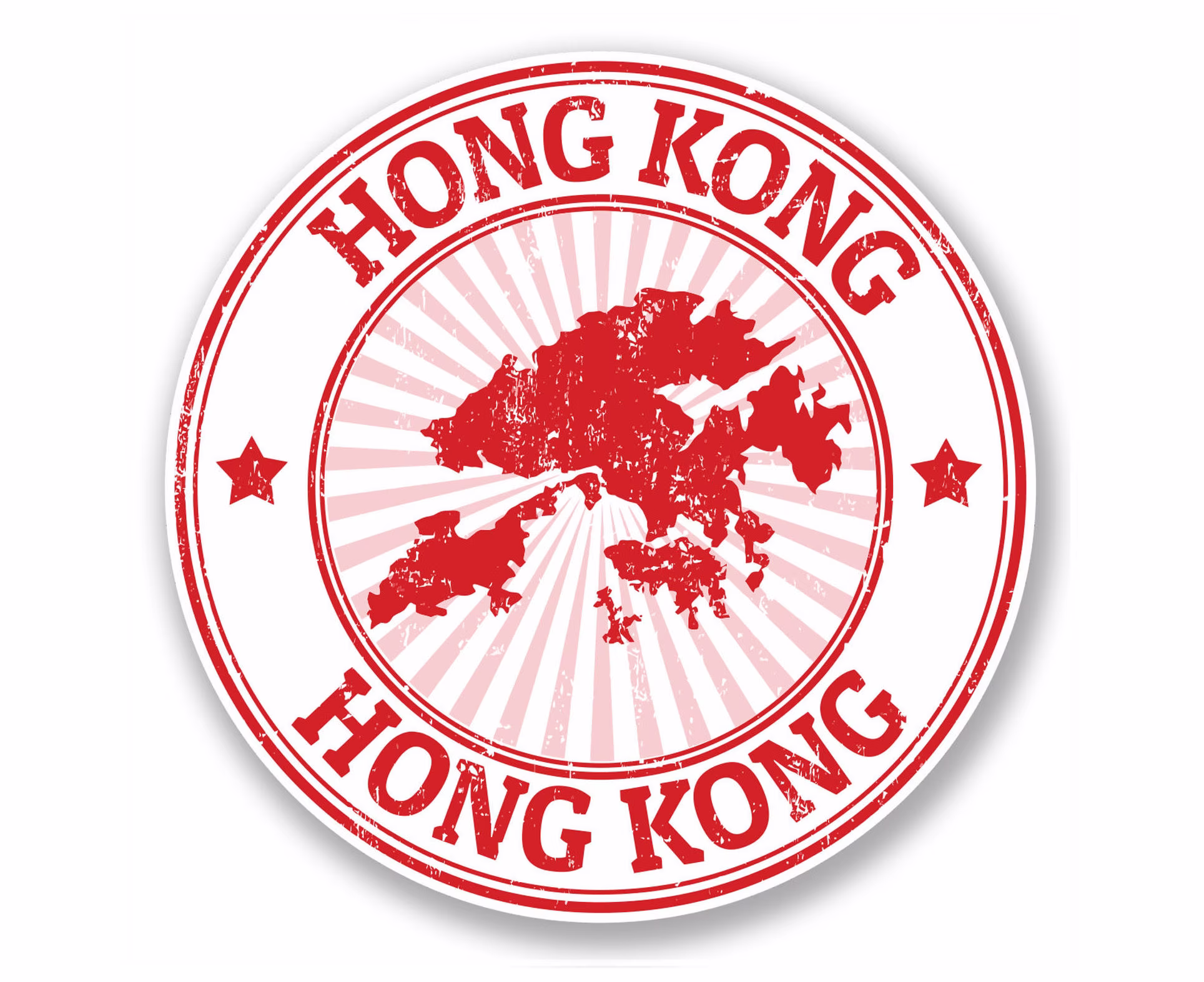 2 X 10cm Hong Kong Vinyl Stickers - Asia China Map Travel Adventure World Location Country Decal Luggage Laptop Gift Sticker #4727