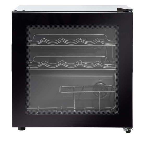 48cm Black Table Top Mini Drinks Cooler with Glass Door, 46L - Lec DF48B