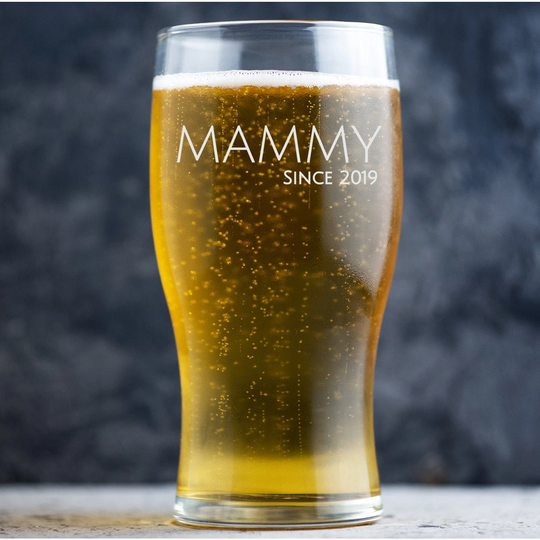 Personalised Beer Glass, Custom Engraved Pint Glasses, Personalized Mum Birthday Gift, New Gift