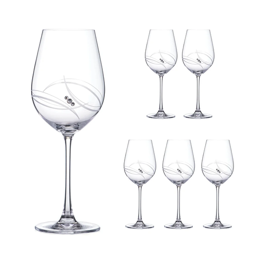 Six Atlantis Red Wine Glasses - Gift Boxed
