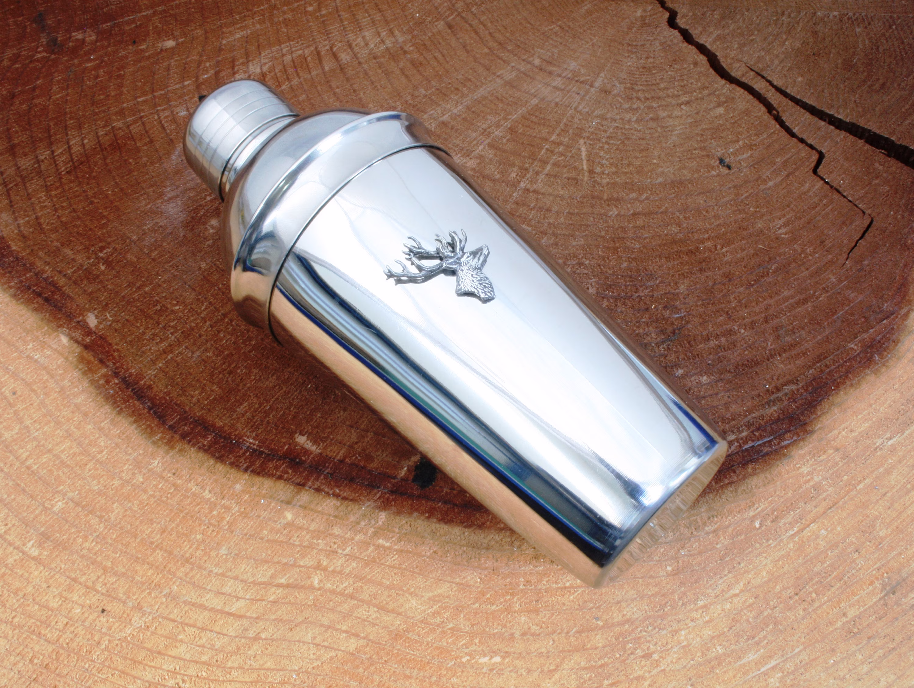 Stag Head Cocktail Shaker Mixer With Built in Strainer Barware Free Engraving 347