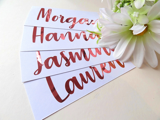 Gift Box Stickers, Water Bottle Decal, Hand Lettering Hanger Name Glass Bridesmaid Proposal, Hen Party, Custom Names