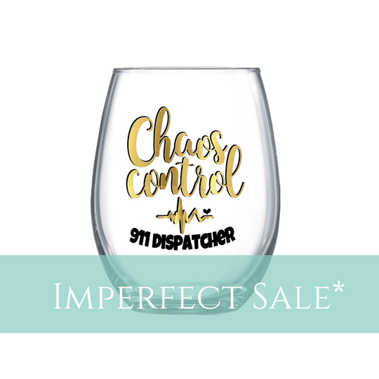Imperfect Pieces, 911 Dispatcher Gifts For Women, Emergency Dispatch Appreciation Gift, Retirement Birthday Thank You Decor Wine Glass