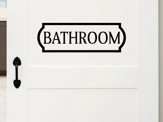 Bathroom Plaque | Wall Decal Vinyl Sticker Decor