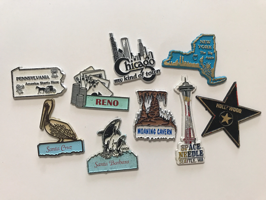 Vintage American State Destination Fridge Magnets Collectible Kitchen Home Decor Rubber Usa America