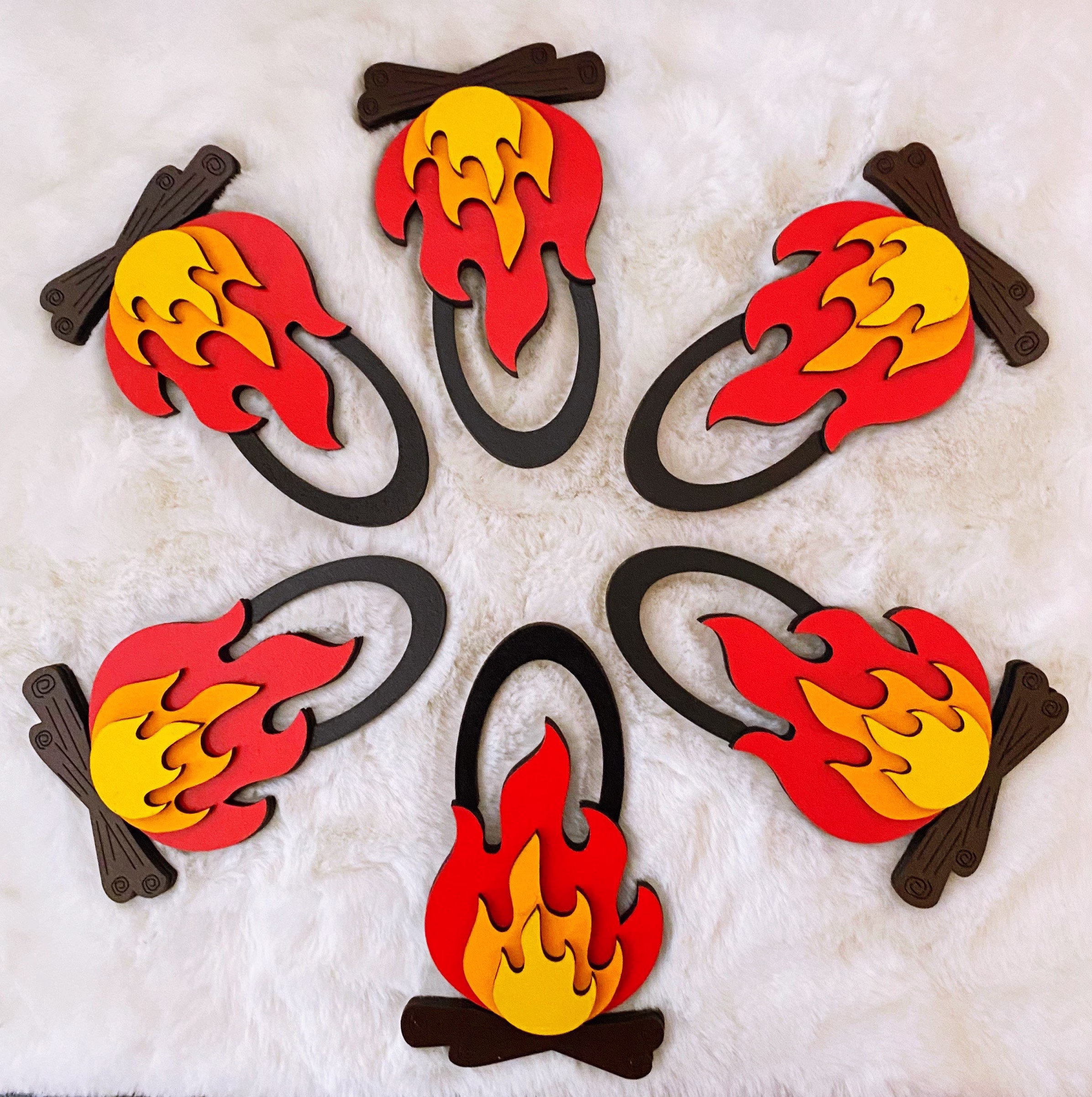 Bonfire Tiered Tray Attachments, Tiered Embellishments, Mini Attachment For Tray, Campfire Sign