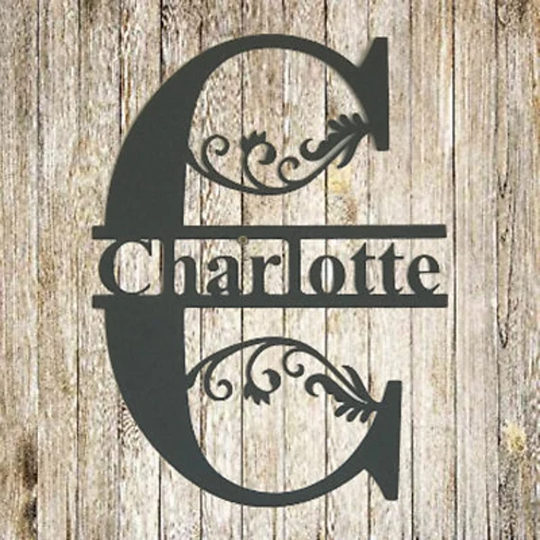 Metal Wall Art Letters C - Home Decor & Garden