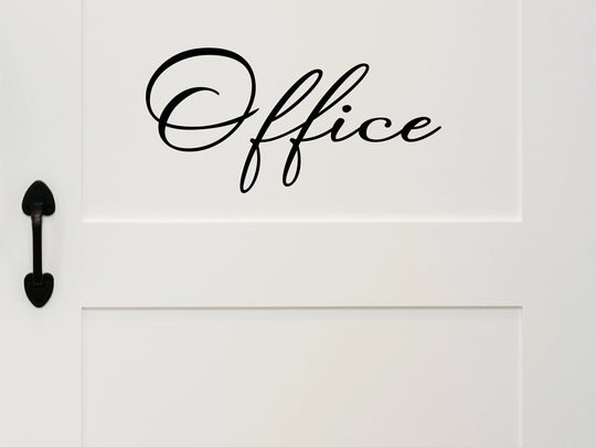 Office Cursive | Wall Decal Vinyl Sticker Motivational |Office Decor Lettering