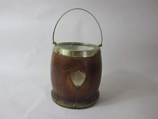 A Superb Antique/Vintage Champagne/Ice Bucket in Heavy Wooden & Brass, Made France