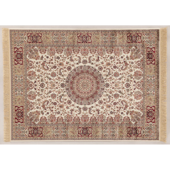 Ivory/Red/Light Brown Rug