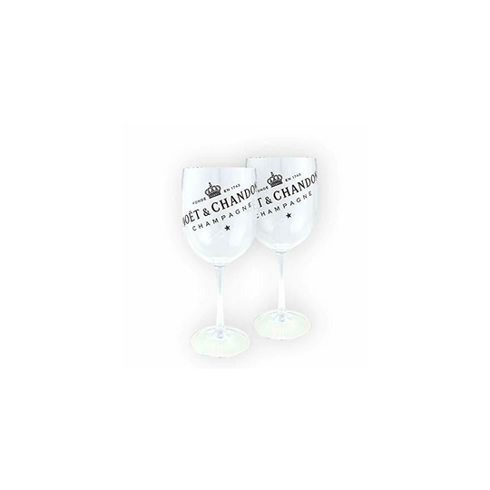 (2) Moet & Chandon Ice Imperial Acrylic Champagne Glasses - Clear