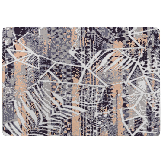 Navas Shaggy Grey/Orange Area Rug