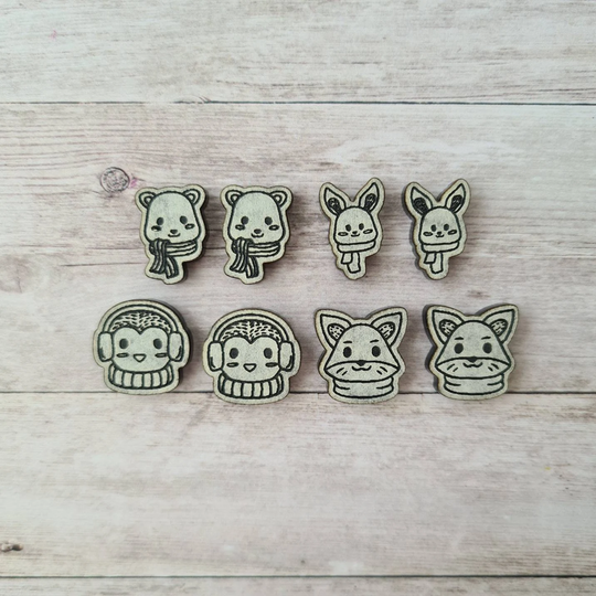 Resin Silicone Mold, Winter Animal Stud Earrings Christmas Flexible Polymer Clay Supplies, Resin Supplies