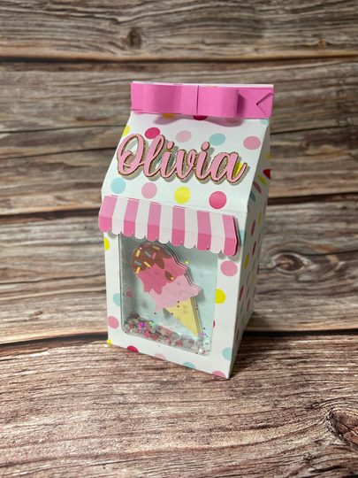 Ice Cream Favor Box, Shaker, Summer Party, Ice Cream Party Set Of 6
