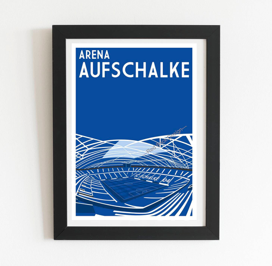 Arena Aufschalke, Fc Schalke 04 Retro Art Print Poster