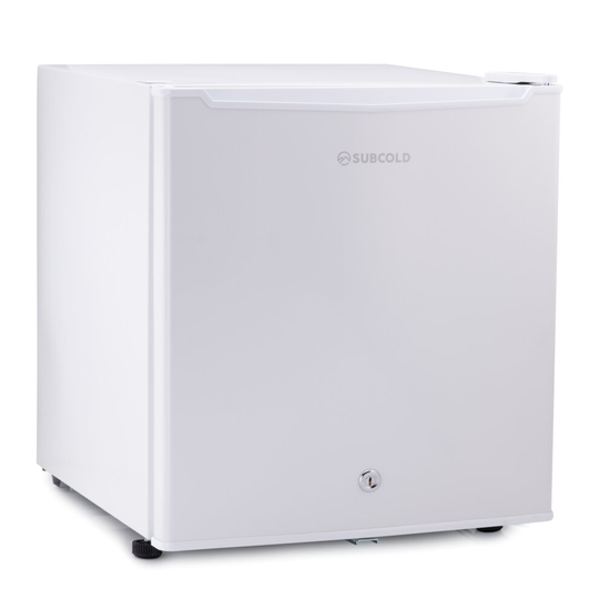 Subcold Eco50 - Mini Fridge White | 50L Table-Top Model | Counter-Top Fridge | Solid Door with Ice-Box | Lock & Key | Low Energy A+