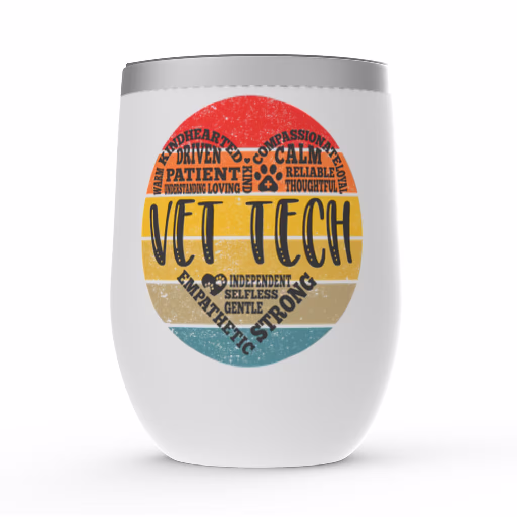 Vet Tech Gift, Veterinary Technician Wine Tumbler, Graduation Thank You, Appreciation Veterinarian Gift