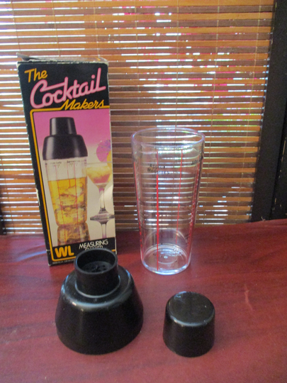 Vintage Cocktail Shaker Plastic in Original Box | 1980S